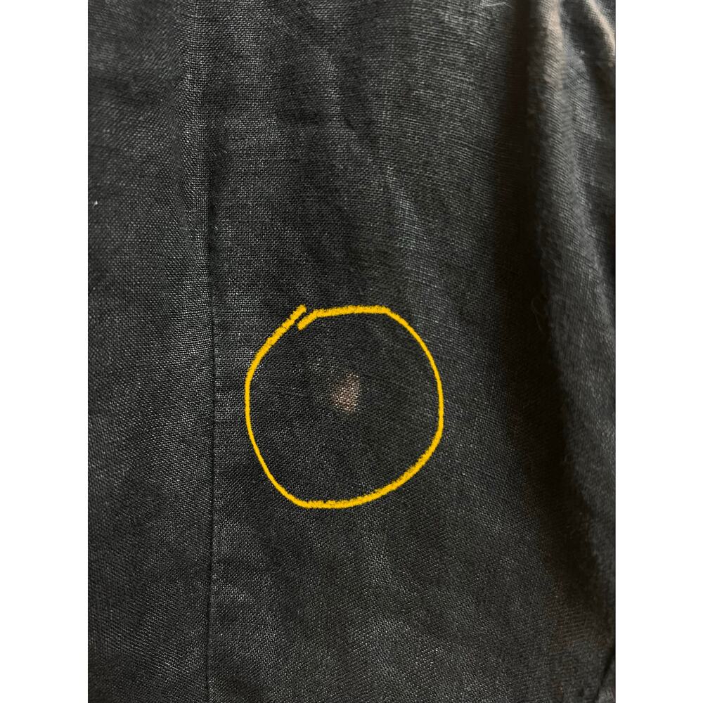 Soft Surroundings Black Washed Linen Button Up Shirt Pleated Medium - Picture 9 of 10